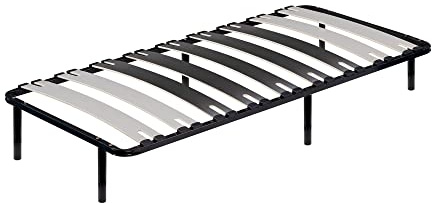 i-flair Metallbett Lattenrost 90x200 cm, Gästebett auf Füßen mit Stauraum, Lattenrahmen Ergo IF51 - für alle Betten geeignet