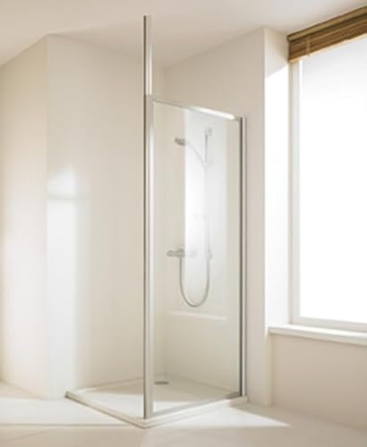 Seitenpaneel Hüppe ALPHA 2, freistehend, 900 x 1900 mm, komplett gerahmt, AL1352, Duschkabinen: Profilfarbe silber matt, Kunstglas Pacific S, klar