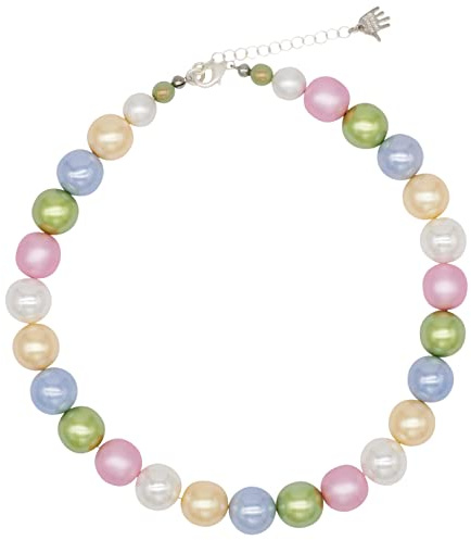Feliss Perlenkette Halskette Damen 45 cm Pastell Statement Kette | Handmade Kette aus Perlen Choker Halsband Schmuck Beads Perlenkette Frauen Boho Style