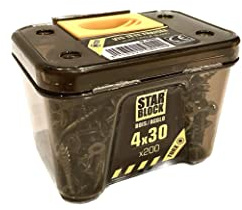 Vis bois/agglo Starblock Torx 4x30 200pcs