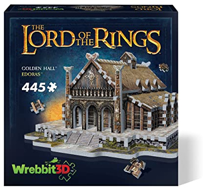 Wrebbit 3D Wrebbit3D Lord of the Rings Golden-Edoras Sagan om ringarna 3D-pussel, W3D-1016, flerfärgad, one size