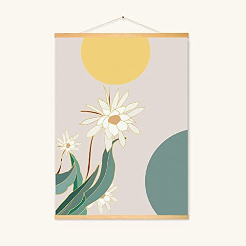 Posterleiste Holz Magnetische Poster Aufhänger Rahmen, Poster Rahmen Für Kinder Gemälde, Leinwand Kunstwerk,Easy Use Wandbild,Poster Aufhänger Rahmen Hängen (Color : D, Size : 60X80CM)