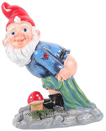 BESPORTBLE Décoration Extérieure de Jardin GNOME Amusant en Résine Synthétique Légère pour Fenêtres Intérieures et Jardin, Ornement Pratique et Léger