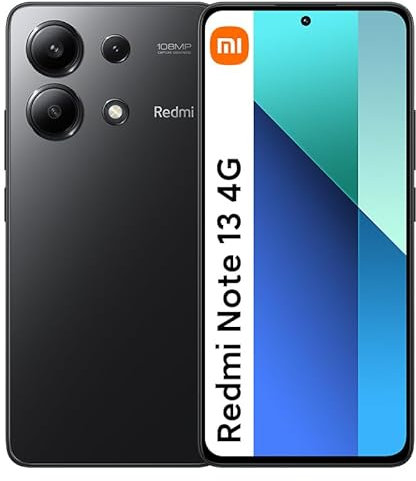 Xiaomi Redmi Nota 13 4G Smartphone 120Hz 6.67 Pantalla AMOLED,6+128GB Telefono Movil Xiaomi con Procesador Snapdragon 685 y 108MP Triple Cámara 5000mAh Batería 33W Carga Rápida(Negro EU Version)