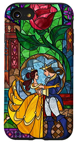 Disney Beauty and the Beast Belle and Prince Stained Glass Case for iPhone SE (2020) / 7 / 8