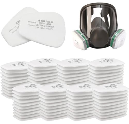 5N11CN - Set di 80 filtri in cotone, filtro per respiratore, filtro contro i vapori organici, filtro per 6200, 6502, 6800, 7502, 7502