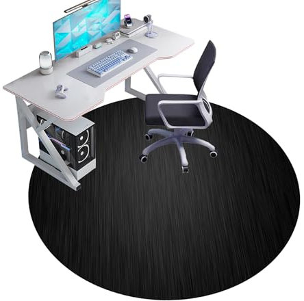 Bnehwogu Bodenschutzmatte für Hartböden und Teppich Gaming Bürostuhl Stuhlmatten bürostuhlunterlage rutschfestes Kratzfest Stuhl Unterlage Runden 80 cm Bodenmatte Chair Mat