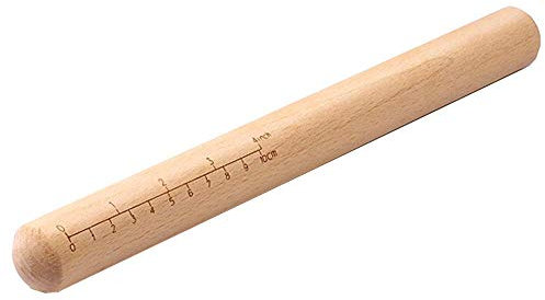 Wooden French Rolling pin,Tapered Rolling Pin, Versatile Rolling Pin with Built-in Scales - Perfect for Baking and Homemade Pizza - 14.68In Length(29.2cm)