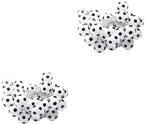 Cabilock 2stücke Fußballförmige Led Lichterkette Leds Dekorative Lichter Ohne Batterie Für Innen Und Außendekoration Für Partys Hochzeiten Und Feierlichkeiten Lang Vierfarbig