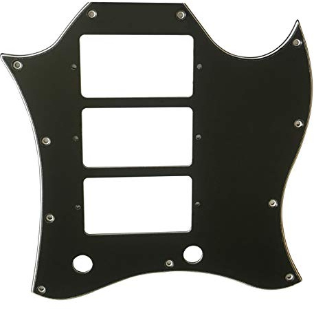 Für Gibson SG Standard Style 3 Pickup Style Gitarre Pickguard Teile (3-lagig, schwarz)