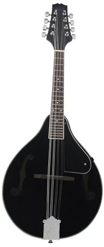 Instrumento Mandolina Instrumento Musical De Mandolina De Tilo De 8 Cuerdas Estilo A Con Cuerda De Acero De Palisandro Instrumento De Guitarra Mandolina Ajustable(Black)