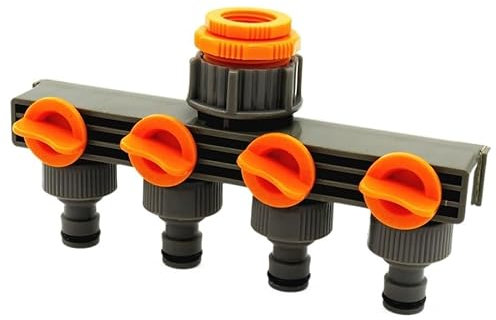 1PC Hose Splitter Inlet 1/2'' 3/4'' 1'' Female Threaded To 4-way 16mm Quick Connectors Garden Tap Hose Pipe Adapter