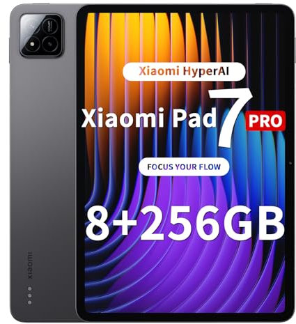 XIAOMI Pad 7 Pro Tablet, 11,2 pollici, 8 + 256 GB, display 3,2 K 144 Hz, Snapdragon 8s Gen 3, batteria 8850 mAh, HyperAI, altoparlante quad, esperienza desktop senza soluzione di continuità, grigio