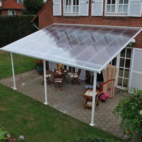 Polycarbonat Dachplatte,Transparente Acrylplatte,1mm Dick Transparent PC Platte,Garten,Vordächer,Fenster,Terrasse,Balkon,UV-Schutz,Schlagfest - 0.5×23m(1.6×75.4ft)