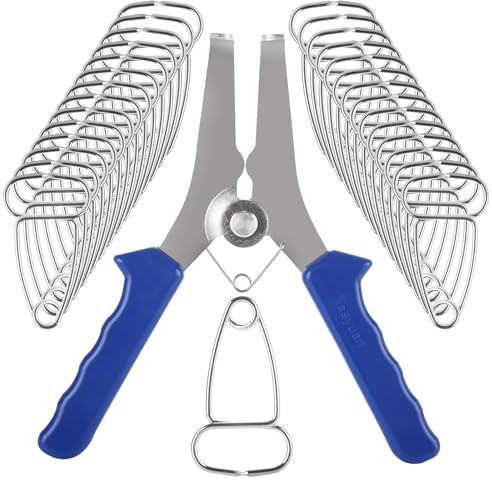 LOYORTY Miter Spring Clamps Kit, Spring Loaded Pliers and 13PCS Miter Clamps, Miter Spring Clamps Pliers for for Woodworking,Picture Frames,Wood Trim,Moldings