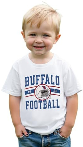 CM C&M WODRO Football Shirts for Toddler Baby Boy Girl American Football Fans T-Shirt Summer Short Sleeve Gift Tees(White,4-5 Years)