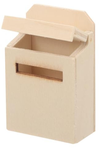 KONTONTY Mini Holz Briefkasten Modell für Puppenhaus Zubehör Niedliches Miniaturdesign für DIY Projekte Dekoration von Mini Häusern aus Hochwertigem Holz für Modellliebhaber