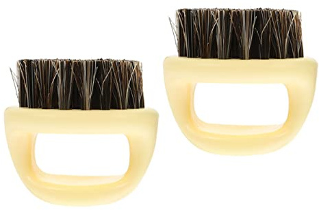 EPIGEIST 2 Stück Multifunktionale Bartbürste für Männer Ergonomisch Borsten zur Haarentfernung nach Rasur Tragbar für Friseursalons und Privaten Gebrauch