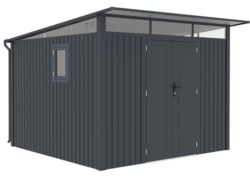 Rockford Porto 400 Gartenhaus aus Metall, Anthrazit