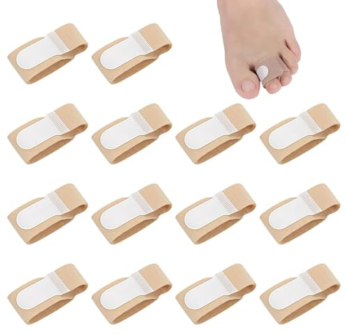 14 Pcs Hammer Toe Straighteners for Bent Toes – Adjustable Toe Splints for Hammer, Broken & Overlapping Toes – Comfortable Support for Adults & Children – Breathable & Lightweight Daily Use