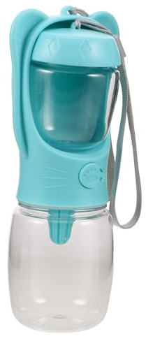 GRIRIW Botella de Agua Portátil para Perros y Cachorros Función de Beber y Alimentar, Gran Capacidad, Fácil de Limpiar, Adecuado para Senderismo y Actividades al Aire Libre