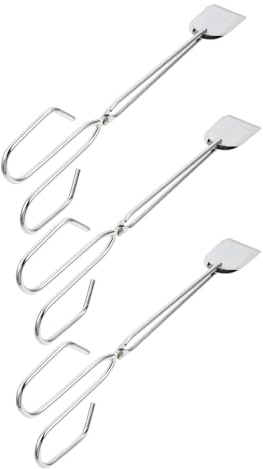Healifty Pinces à Bûches Longues pour Barbecue Portable 26 CM, Outil Multifonction pour Foyer Extérieur, Prise Ergonomique, Manipulation Sécurisée des Braises, Accessoire Indispensable