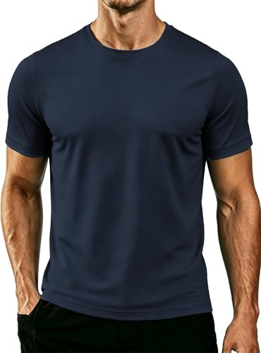 GOLDPKF Men's Short Sleeve Rash Guard Sun SPF UV Protection Shirts UPF 50+ Top Quick Dry Lightweight Swim Tshirt