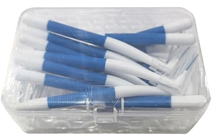 Interdentalborste färgglad L-formad interdentalborste, ortodontiskt tandverktyg, munrengöring, tandpetare, hygien, 20 st (blå 20)