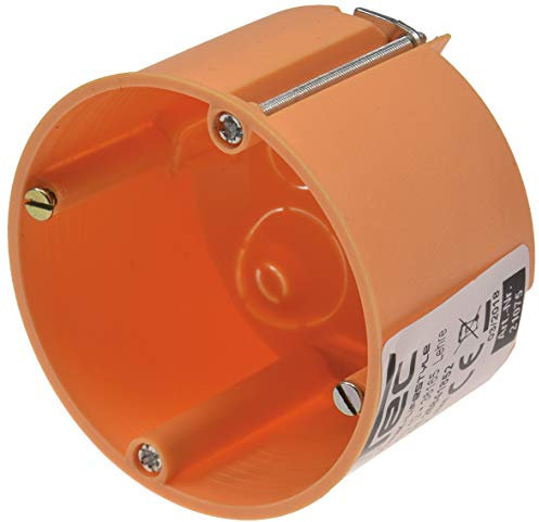 Hohlwanddose Schalterdose Gerätedose Ø 68mm x 47mm Tiefe 10 Stück Einbau Unterputzdose Orange