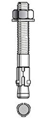 Blister de 5 goujons d'ancrage T D. 16 x Lt. 125 mm version INOX A4 ATE Option 7 - PO07848BL - Alsafix