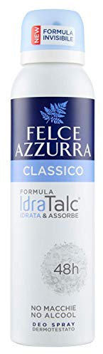 Felce Azzurra - Deodorante Uomo e Donna Classico Spray, Formula Delicata Innovativa Contro i Cattivi Odori per 48 Ore di Freschezza a Lungo - Deodoranti Extra Profumo senza Alcool, non Macchia, 150 ml