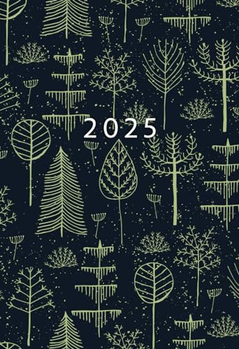 2025: A6 Kalender Mini Planer | 1 Woche auf 2 Seiten | Jan - Dez Wochenplaner | Soft-Cover Wald Motiv| Kalenderbuch Terminkalender Organizer Wochenkalender Terminplaner Buchkalender Jahresplaner