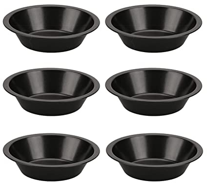 CANDeal 6 PCS Mini Loaf Tins for Baking Bread, 5 Inch Carbon Steel Baking Molds for Round Bread, Mini Tart Baking Pans