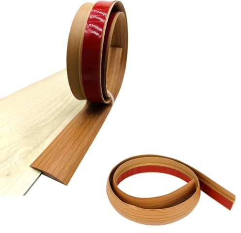 3 Meters Self Adhesive Carpet Edge Strip PVC Floor Transition Strips Laminate Door Threshold Strips Tile Edging Trim <5mm Threshold Transition,Yellow Wood Grain