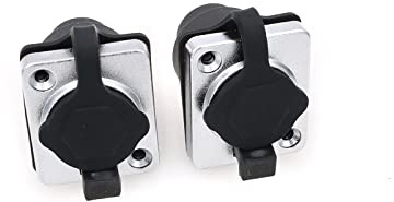 ZBLZGP RJ45 panelmontering nätverk Ethernet signalkontakt IP65 vattentät koppling RJ45 paneluttag CAT5 CAT6 (2 st svart)