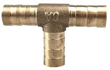 STORKY Fittings Stecker Kupfer Pagode Luft Kraftstoff Wasserrohr Messing Barb Rohrfitting Barbed Joint Koppler Adapter for 4mm 5 6 8 10 12 (Color : T-3-way, Size : OD 12 MM)