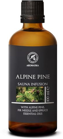 Infusione per Sauna Pino Alpino 100ml - Olio Essenziale di Pino Alpino & Olio di Aghi di Abete & Olio di Abete Rosso - Aroma per Sauna e Bagno - Profumo di Conifere - Relax - Aromaterapia