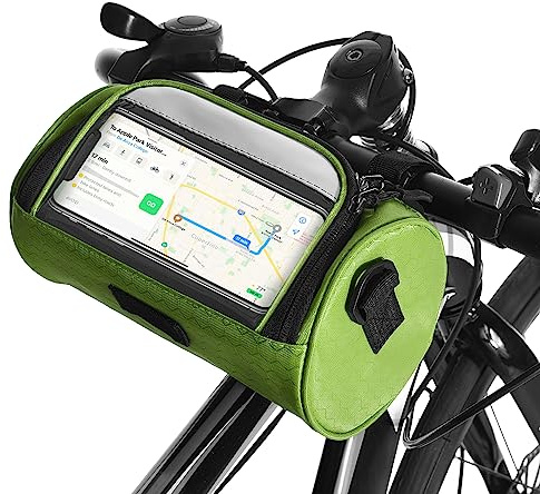 Fesjoy Fahrrad Lenker Tasche,Fahrrad Lenker Tasche Fahrrad Vorderrahmen Aufbewahrungstasche Handytasche mit abnehmbarem Schultergurt