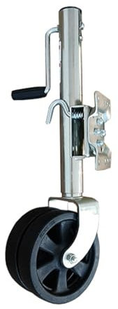 QICBYING Schwerlast Anhänger Stützrad - Schwenkbarer Anhänger Stützrad, 15/20 cm Klappbares Stützrad, 1200/1500 Lbs Schwerlast-Anhängerstützrad, Nahtlose Stahlrohr-Universalhalterungsbeine(B)