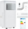 BTM Portable Air Conditioner 9000 BTU/h (2.5KW), Air Conditioning Unit with 3 Operating Modes and 24-hour Timer through Remote/APP Control, up to 100 m³, Energy Efficiency Class A, Type-G Plug