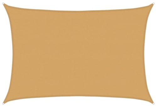 vidaXL Sonnensegel 160 g/m² Rechteckig Sandfarben 4x6 m HDPE