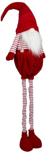 Christmas Paradise Weihnachtswichtel Teleskopbeine 55-85cm (100-130cm) Dekofigur rot