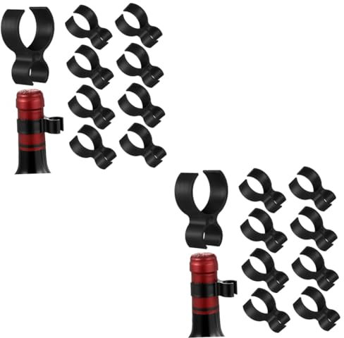 Hoement Şampanya Mandalı 18 STK Halloween-küche Bierflaschen Bier Flasche Flaschenkerzen-sicherheitsclips Flasche Für Flaschenservice Flasche Sicherheitsclips Aus Kunststoff Plastik Black