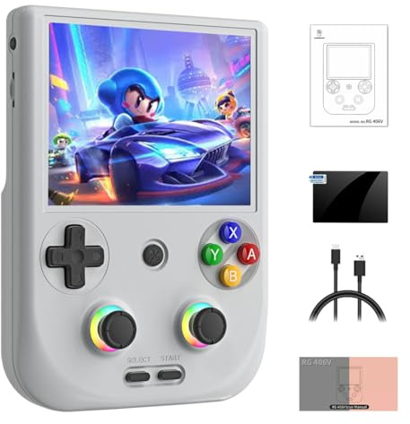 JOYARCH RG406V retro handhållen spelkonsol, Android 13 5500 mAh arkad videospelkonsol 4 tum 960 x 720 P IPS pekskärm stöd 1080 P utgång WIFIBluetooth (inga spel)