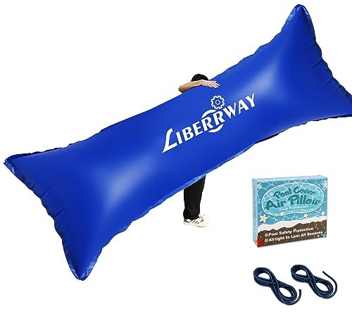 LIBERRWAY Pool-Luftkissen für oberirdische Pool-Abdeckung, 120 x 40 cm, Winter-Pool-Abdeckungs-Kissen, langlebig, kältebeständig, Eis-Equalizer, aufblasbares Schwimmbadkissen zum Überwintern