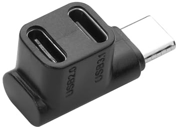 YACSEJAO Dualer USB C Daten Splitter Adapter 2-in-1 USB Typ-C Anschlüsse unterstützen 100W Schnellladung, USB3,1 (10Gbps) Datenübertragung und 4K (60Hz) Auflösung