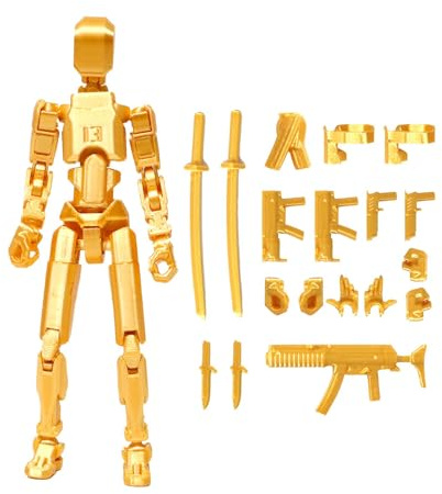 Lucky-13 Actionfiguren Mehrgelenkige Bewegliche Roboterfiguren Actionfigurenmodell Ganzkörperaktivität Inklusive Handbewegungen Und Waffen 14 cm