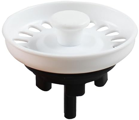 Talea 2PCS of Quartz Stone Sink Strainer Filters,Drainer Plugs White, 74mm, QS425C005(pack of 2)-U