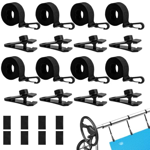 Pool Solar Cover Reel Attachment Kit | Fastening Pool Cover Reel Set - Blanket Straps Fastener Ground Swimming Accessories with Easy Installation for Patio Hotel Home