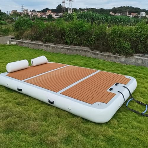 Dxysyldrun 3 * 3m/10 * 10ft,Inflatable Water Docks, Lake Floating Islands, Floating Beds, Lake Fishing Floats, Floating Islands, Portable Inflatable Docks